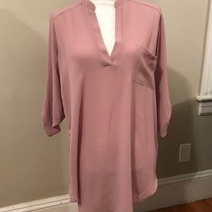 Lush blush tunic top
